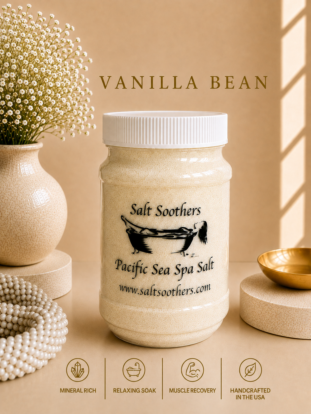 Vanilla Bean Pacific Sea Spa Salt