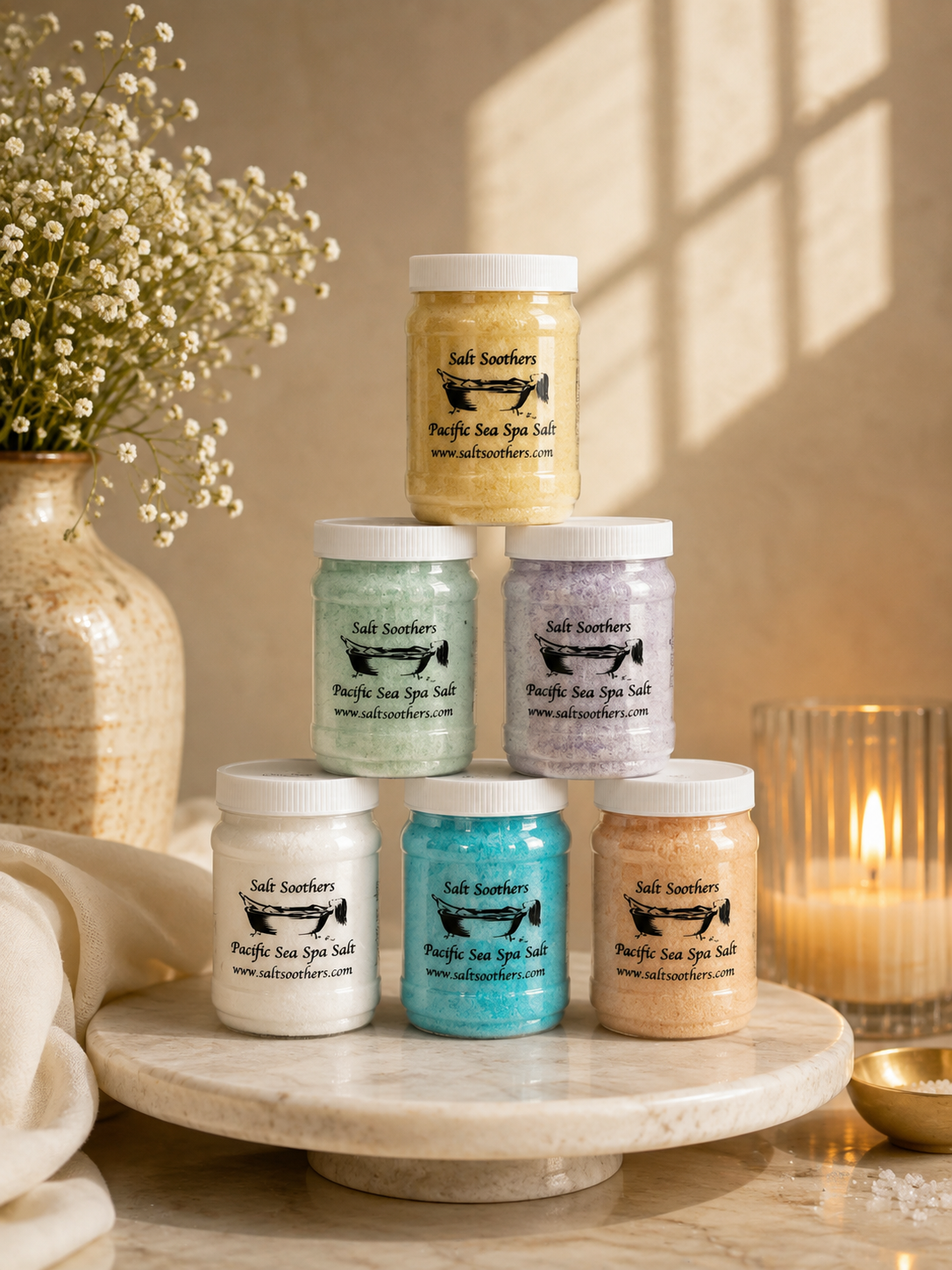 6 Pacific Sea Spa Salts for 64.99