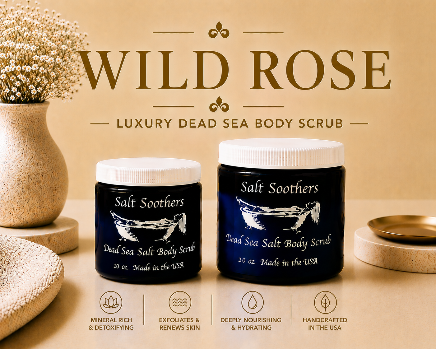 Wild Rose Dead Sea Salt Scrub