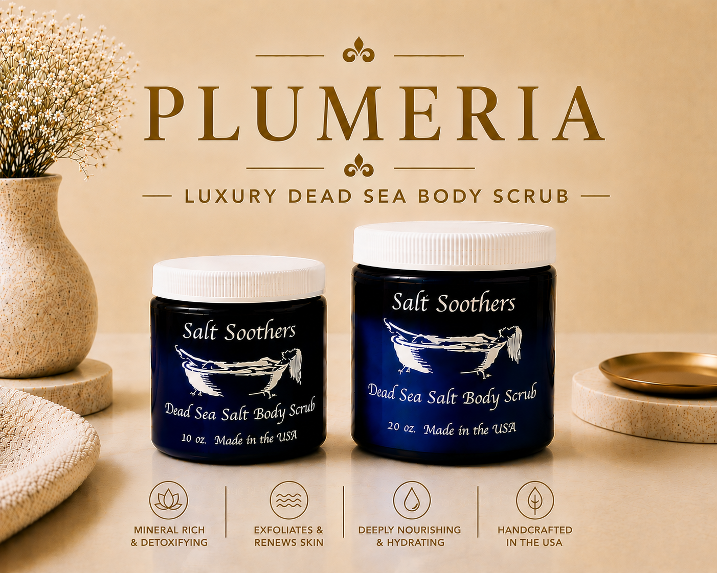 Plumeria Dead Sea Salt Scrub