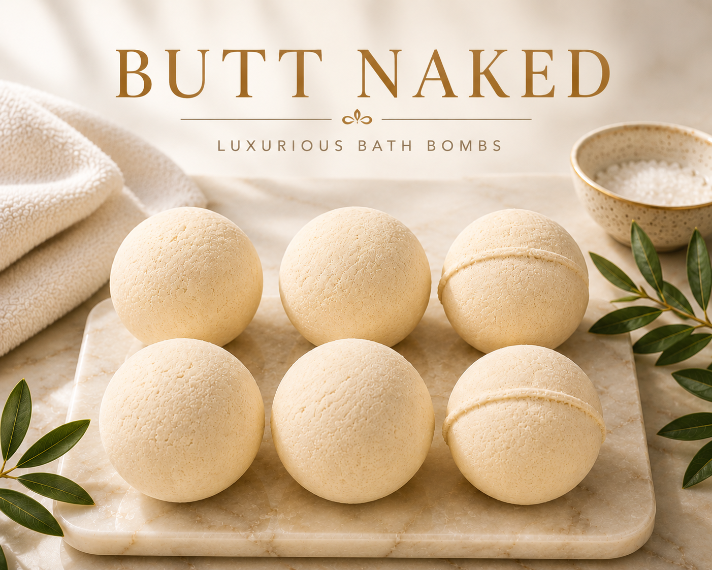 Butt Naked Bath Bombs (6 Bombs)
