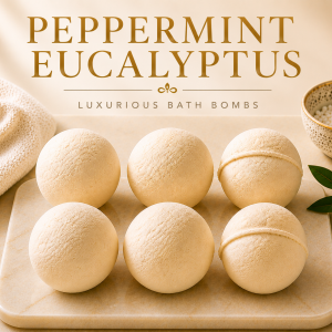 Peppermint Eucalyptus Bath Bombs (6 Bombs)
