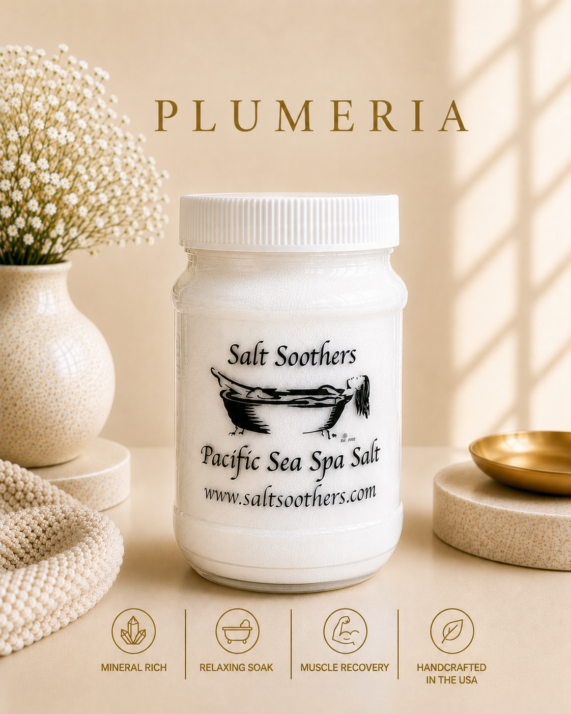 Plumeria Dye Free Pacific Sea Spa Salt