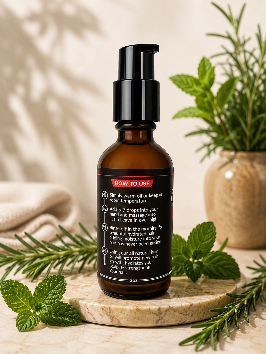 Rosemary Mint Hair Oil - Image 2